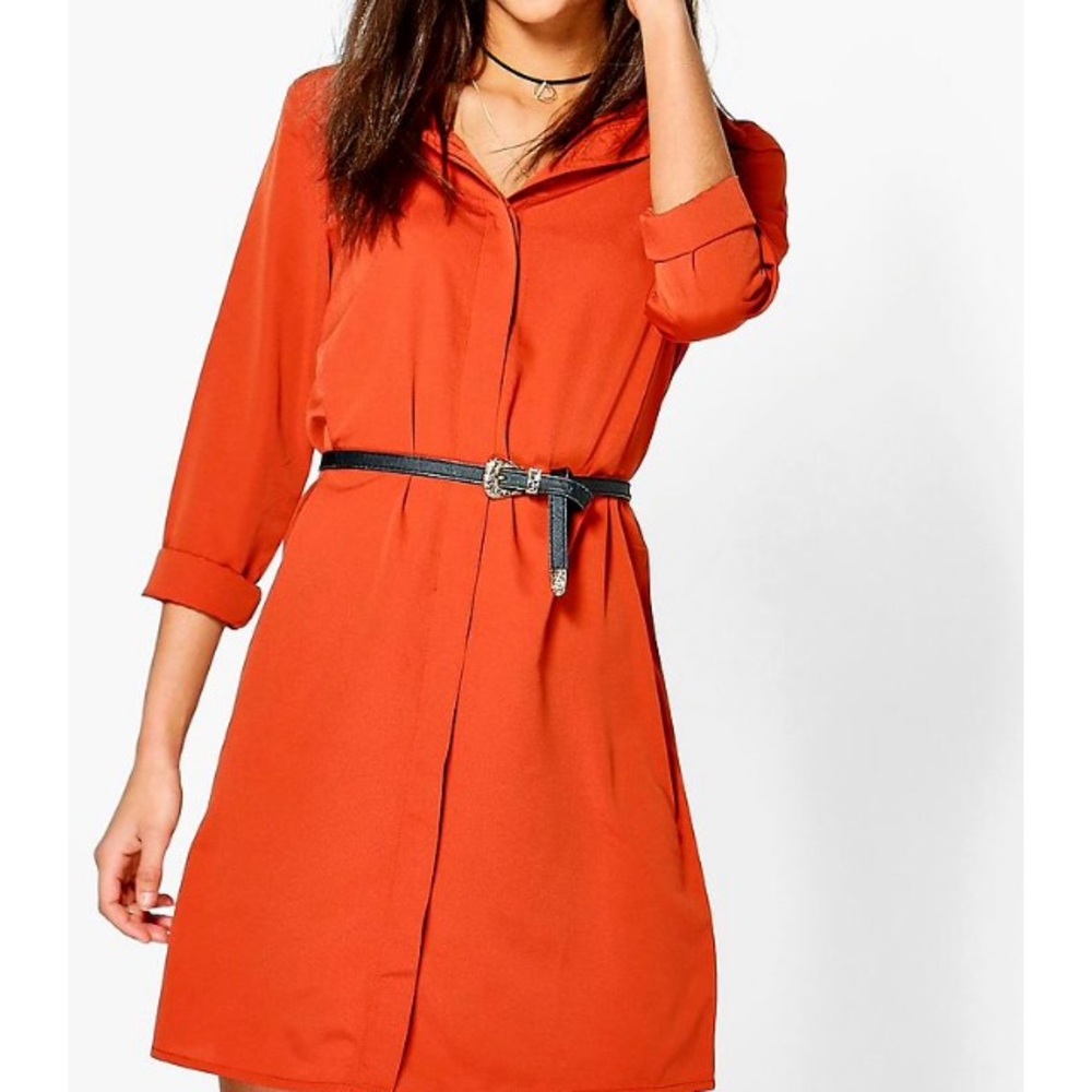 Oversized shirt dress